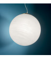 Grape pendant light White glass 1 bulb 49cm