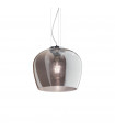 Suspension Blossom Verre Fumé 1 ampoule 34cm