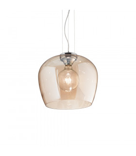 Lámpara colgante Blossom Cristal ámbar 1 bombilla 34cm