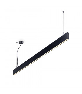 Sospensione Linus Alluminio Nero 1 lampadina 13cm