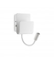 Probe wall lamp with reading light White metal 2 bulbs 23.5cm
