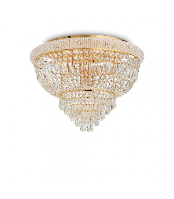Plafoniera Design Dubai Metallo Oro 24 lampadine 52,5cm