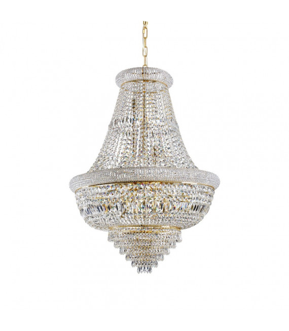 Chandelier Dubai Métal Or 24 ampoules 120cm
