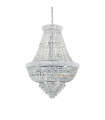 Chandelier Dubai Métal Chrome 24 ampoules 120cm