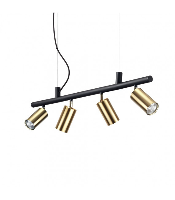 Dynamite Lampada a sospensione in metallo Ottone satinato 4 lampadine 16,5 cm