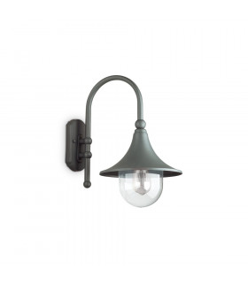 Cima Metal Anthracite garden lantern 1 bulb 46cm