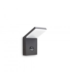 Lampada da giardino con sensore in alluminio stile antracite 1 lampadina 17 cm