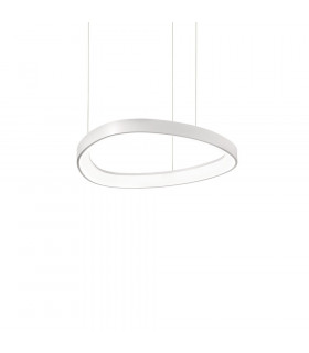 Suspensión LED integrada Gemini 1 bombilla Metal, plástico blanco