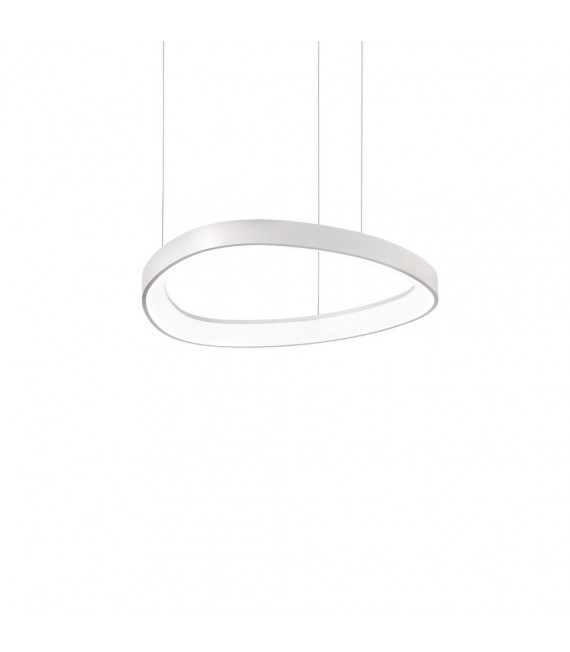 Suspensión LED integrada Gemini 1 bombilla Metal, plástico blanco