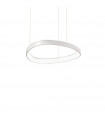 Integrated LED suspension Gemini 1 bulb Metal, white plastic