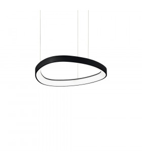 Sospensione LED integrata Gemini 1 lampadina Metallo, plastica Nero