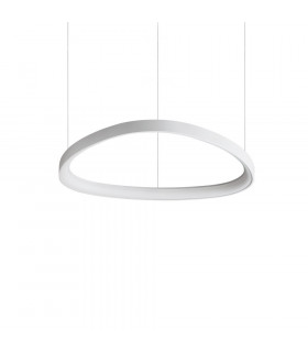 Integrated LED suspension Gemini 1 bulb Metal, white plastic