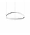 Suspension LED intégré Gemini 1 ampoule Métal,plastique blanc