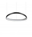Integrated LED suspension Gemini 1 bulb Metal, plastic Black