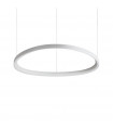Suspension LED intégré Gemini 1 ampoule Métal,plastique blanc