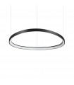 Integrated LED suspension Gemini 1 bulb Metal, plastic Black