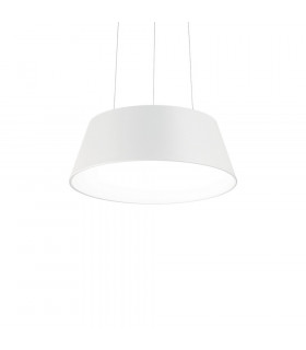 Pendant Cloe 1 bulb Plastic, white metal
