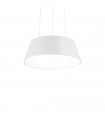 Pendant Cloe 1 bulb Plastic, white metal