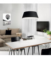 Pendant Cloe 1 bulb Plastic, white metal