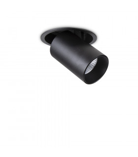 Faretto da incasso Nova Alluminio Nero 1 lampadina 11,1cm
