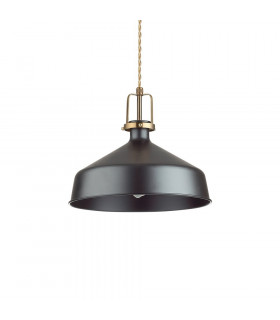 Anhänger Eris-1 Schwarzes Metall 1 Birne 33cm