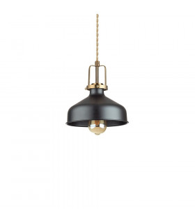 Suspension Eris-2 Métal Noir 1 ampoule 39cm