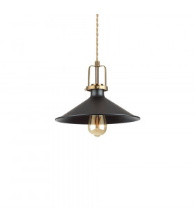 Eris-3 Black metal pendant light 1 bulb 31cm