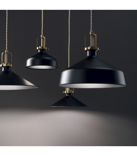 Eris-4 Black Metal Pendelleuchte 1 Glühbirne 32cm
