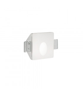 Applique encastrée Walky-3 Gypse blanc 1 ampoule 10cm