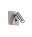 Wall lamp with reading light Lite Metal Nickel 1 bulb 8.5cm