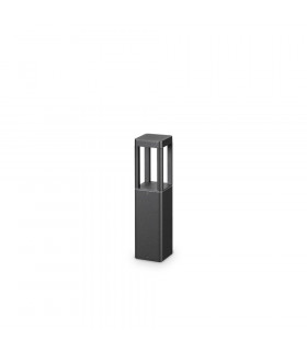 Tifone Gartenlaterne Glas, Metall, Aluminium Anthrazit 1 Glühbirne 35cm