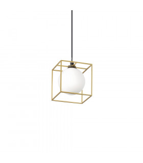 Lampada a sospensione Lingotto 1 lampadina Vetro, metallo Ottone