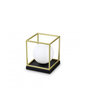 Tischleuchte Lingotto Glas, Metall Messing 1 Glühbirne 22cm