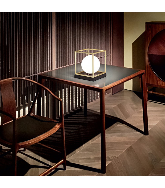 Lampe de table Lingotto Verre,métal Laiton 1 ampoule 22cm