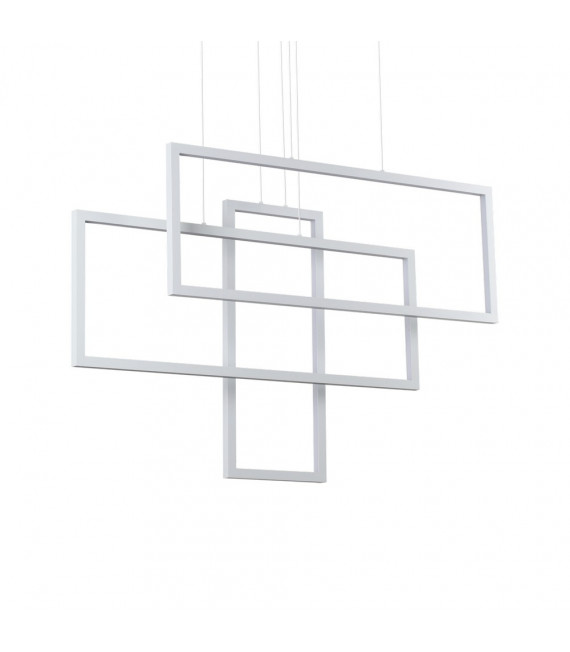 Suspension LED intégré Frame Métal,aluminium blanc 1 ampoule cm
