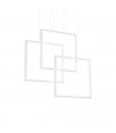 Suspension LED intégré Frame 1 ampoule Métal,aluminium blanc