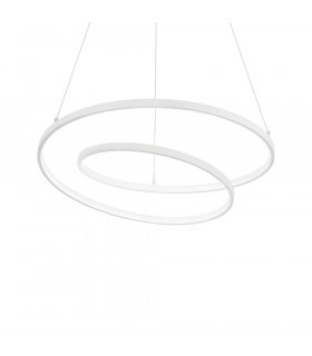 Suspensión LED integrada Oz 1 bombilla Metal, plástico blanco