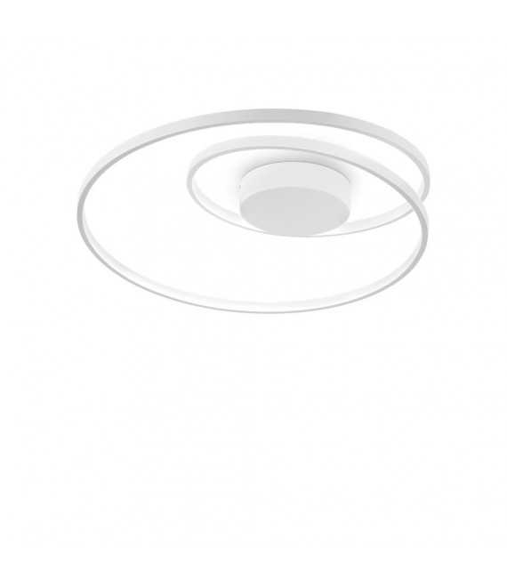 Integrated LED ceiling light Oz Metal, white plastic 1 bulb 18cm