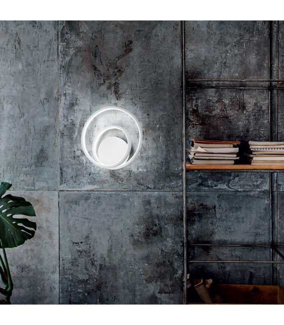 Applique LED integrata Oz Metallo, plastica bianca 1 lampadina 30cm