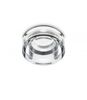Foco empotrable Ska Metal, aluminio, plástico transparente 1 bombilla 8,8cm