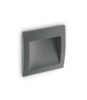 Garten-Wandeinbauleuchte Wire Glas, Metall, Aluminium Anthrazit 1 flammig 14cm
