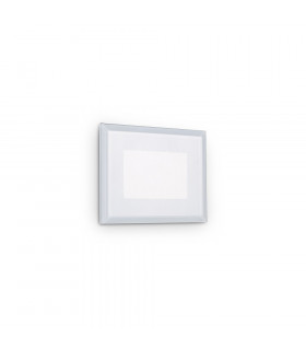 Aplique jardín empotrable Indio Vidrio, metal, aluminio blanco 1 bombilla 8cm