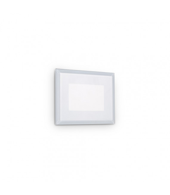 Aplique jardín empotrable Indio Vidrio, metal, aluminio blanco 1 bombilla 8cm
