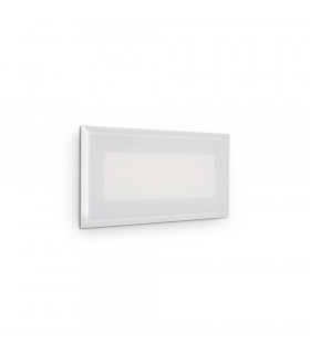 Applique da incasso da giardino Indio Vetro, metallo, alluminio bianco 1 lampadina 8,5 cm