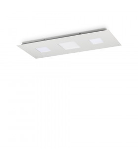 Plafón Relax Metal, aluminio blanco 1 bombilla 4cm