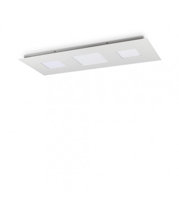 Plafonnier Relax Métal,aluminium blanc 1 ampoule 4cm