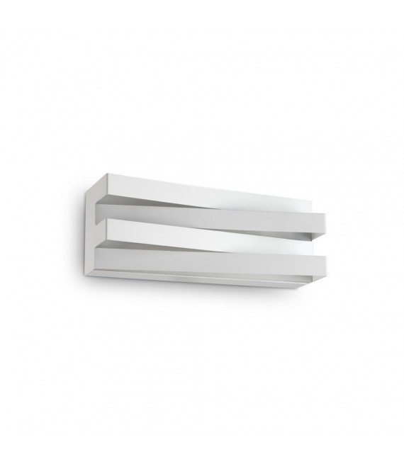 Integrierte LED-Wandleuchte Virtus Weißmetall 1 Glühbirne 10cm