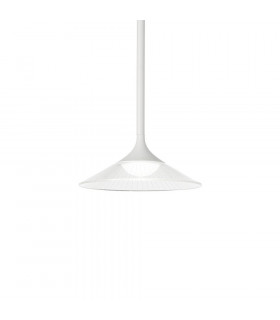 Lampada a sospensione Tristan 1 lampadina Metallo, alluminio bianco