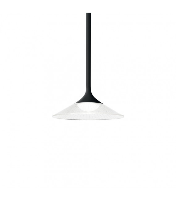 Lampada a sospensione Tristan 1 lampadina Metallo, alluminio Nero