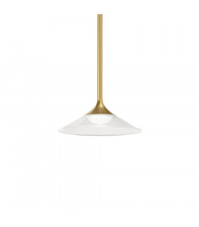 Lámpara colgante Tristan 1 bombilla Metal, aluminio Oro